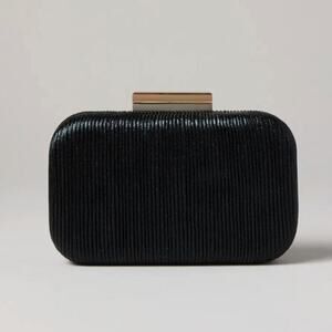 Sondra Roberts Black Pleated Clutch